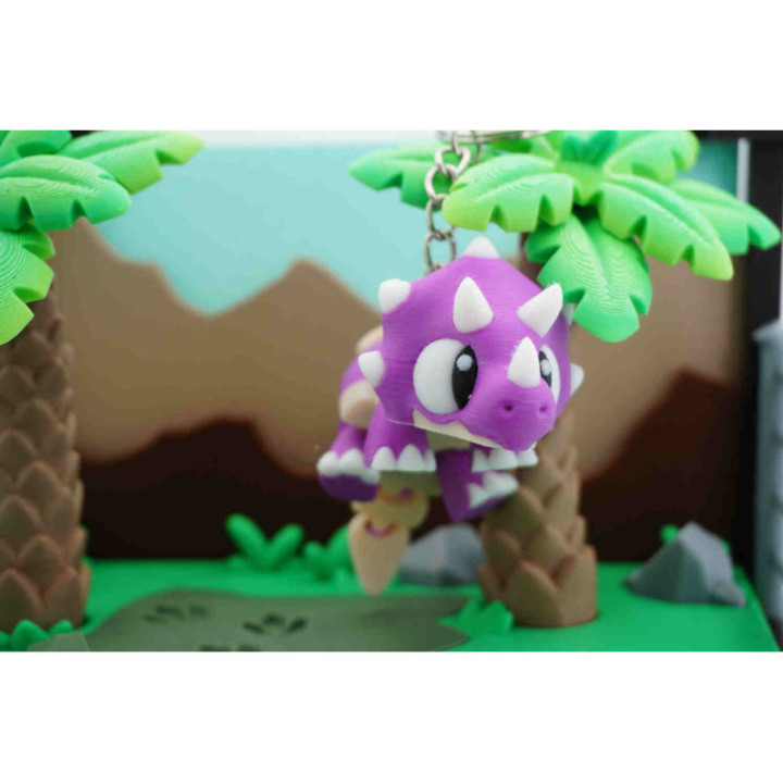 Moonberry the Triceratops Keychain — photo 1