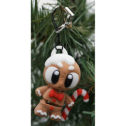 Gingerbread Cookie Man with Cane Keychain — photo 1